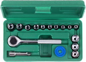 Dopsleutelset 17dlg 1/4" 4-13mm