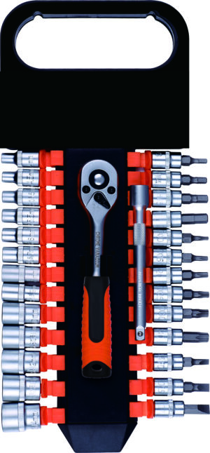 Dopsleutelset met bits 27x 1/4"